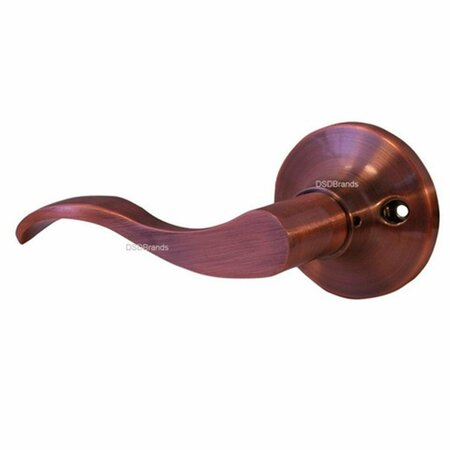 CONSTRUCTOR Prelude Dummy Left Lever Door Lock with Knob Handle Lockset- Antique Copper CON-PRE-AC-DM-L